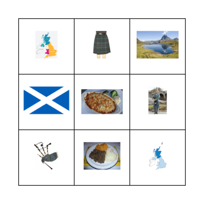 SCOTLAND Bingo Card