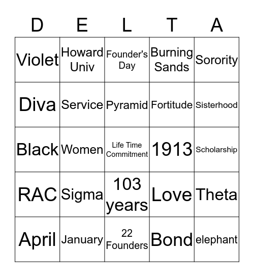 "Sweet 16 Sisterly Social"  Bingo Card