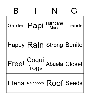 THE COQUIES STILL SING Bingo Card