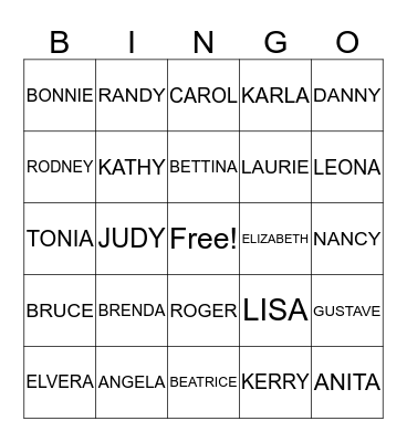 NICHOLS FAMILY REUNION Bingo Card