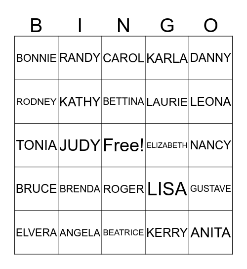 NICHOLS FAMILY REUNION Bingo Card