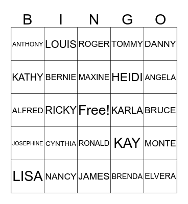 NICHOLS FAMILY REUNION Bingo Card