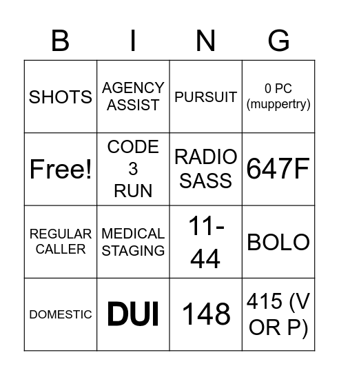 RODEO BINGO Card