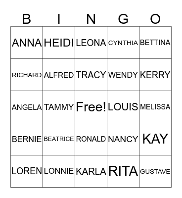 NICHOLS FAMILY REUNION Bingo Card