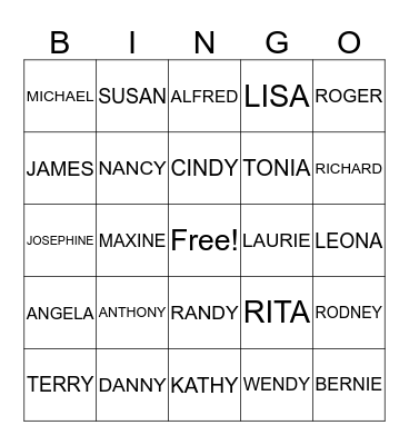 NICHOLS FAMILY REUNION Bingo Card