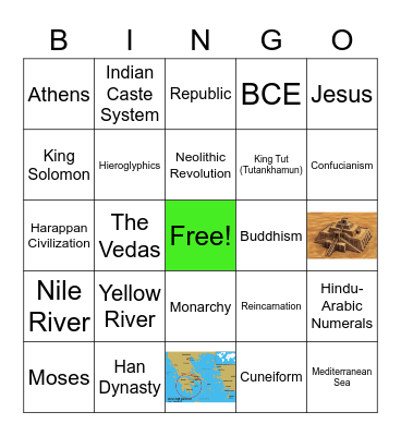 Civilizations Bingo Card