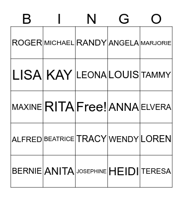 NICHOLS FAMILY REUNION Bingo Card