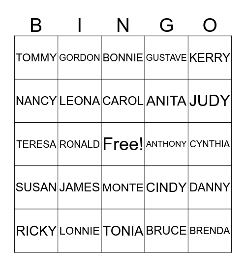 NICHOLS FAMILY REUNION Bingo Card