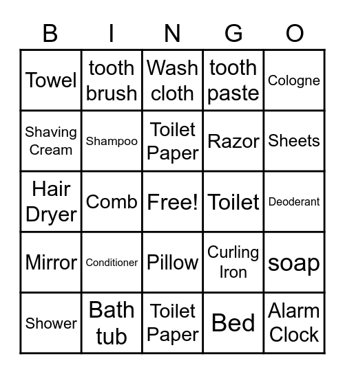 Unit 5 Vocabulary Bingo Card