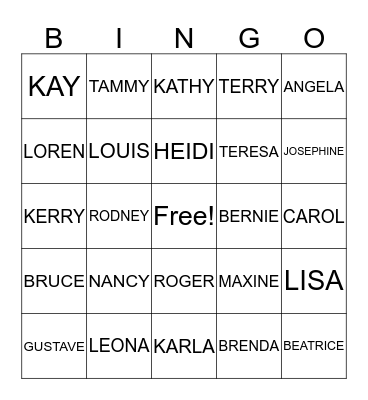 NICHOLS FAMILY REUNION Bingo Card