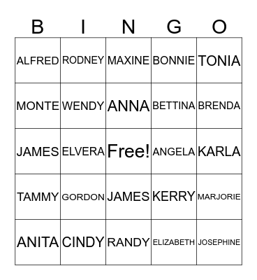 NICHOLS FAMILY REUNION Bingo Card