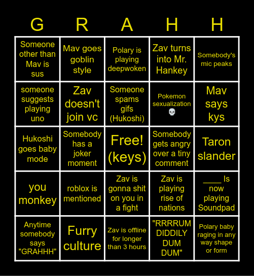 Epic land bingo card Bingo Card