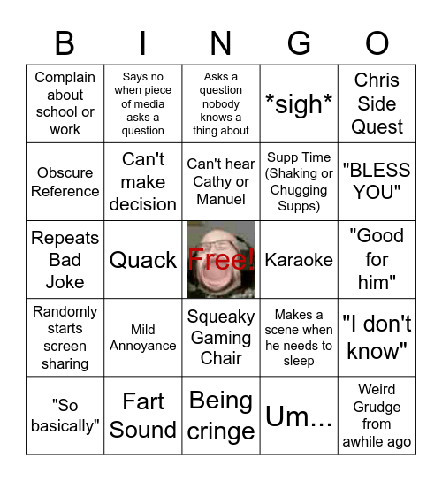 BALD BINGO Card