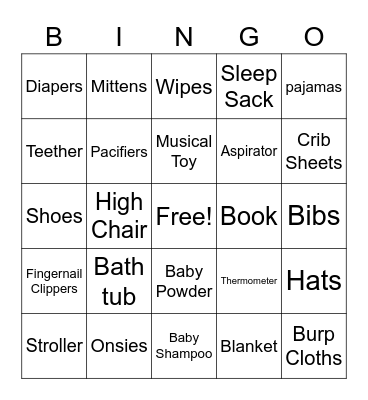 Josiah's Treasures Bingo Card