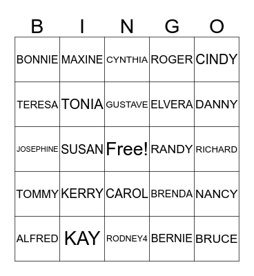 NICHOLS FAMILY REUNION Bingo Card