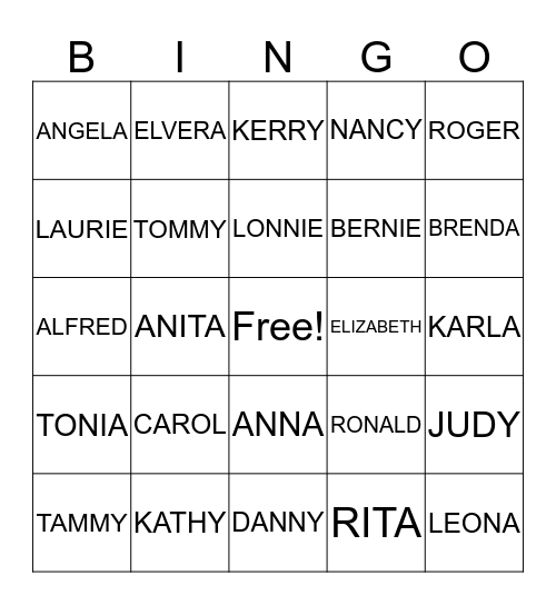 NICHOLS FAMILY REUNION Bingo Card