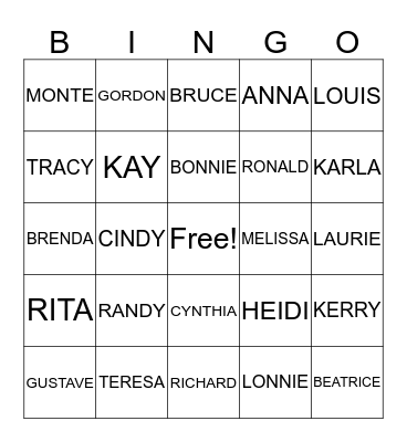 NICHOLS FAMILY REUNION Bingo Card