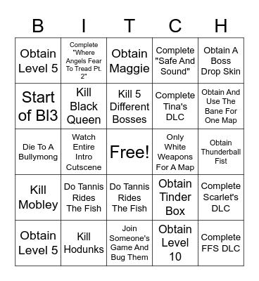 Borderlands 2 Bingo! Bingo Card