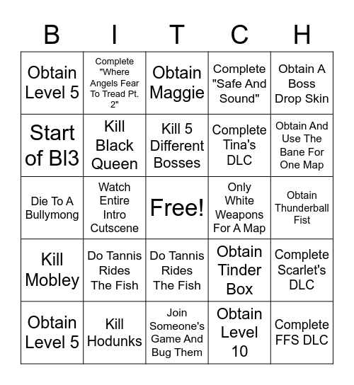 Borderlands 2 Bingo! Bingo Card