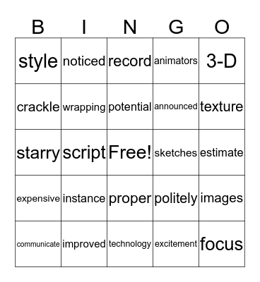Bingo Card