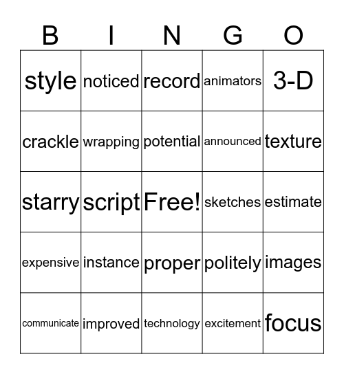 Bingo Card