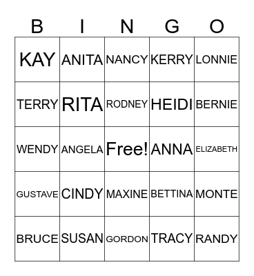 NICHOLS FAMILY REUNION Bingo Card