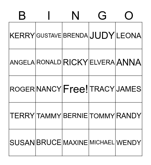 NICHOLS FAMILY REUNION Bingo Card