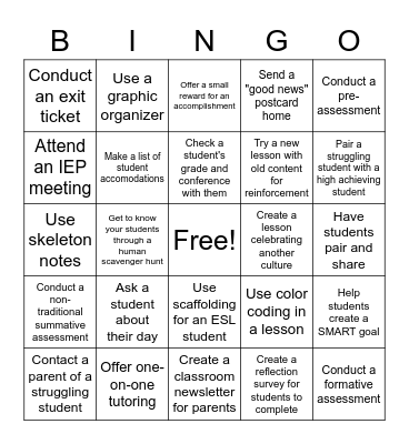 MP1 Bingo Card Bingo Card