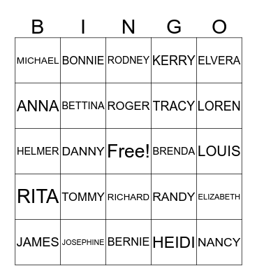 NICHOLS FAMILY REUNION Bingo Card