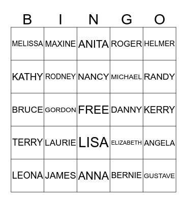 NICHOLS FAMILY REUNION Bingo Card