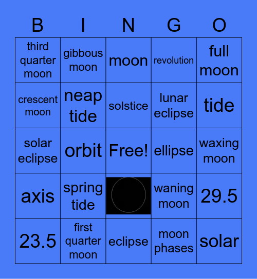 IG14: Phases and Eclipses Bingo Card