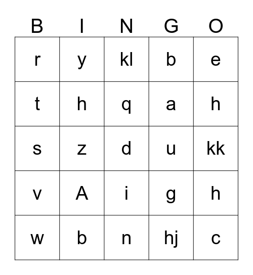 Leslie's Baby Bingo Card