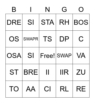 POLICE CAD COMMANDS Bingo Card