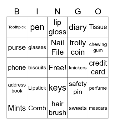 WI Bingo Card