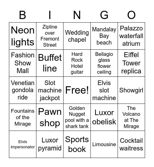 Will’s Birthday Bingo Card