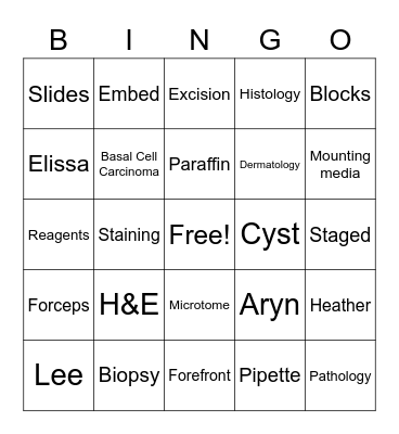 Lab Week 2023 Bingo Card