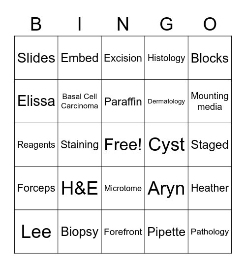 Lab Week 2023 Bingo Card