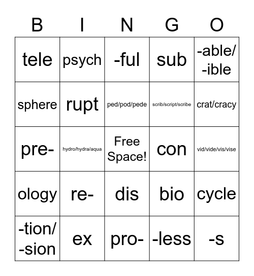 Phonics Bingo! Bingo Card