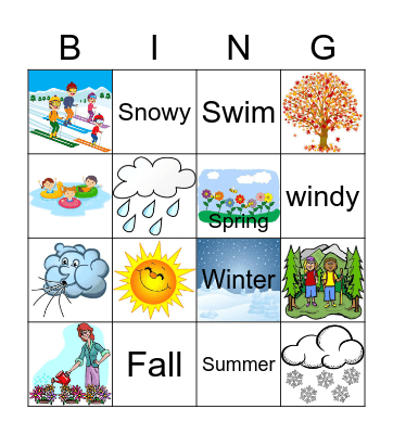 The Four Seasons Bingo Card