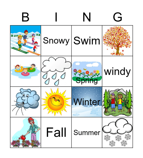 The Four Seasons Bingo Card