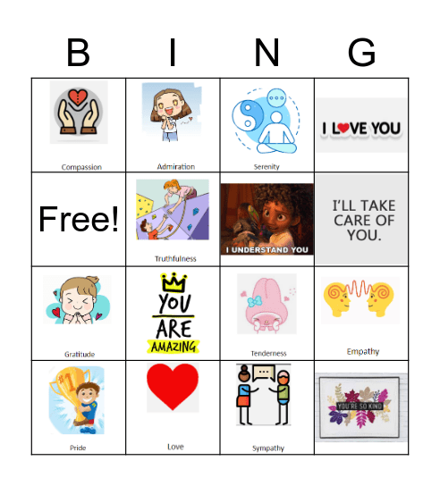 Love Bingo Card