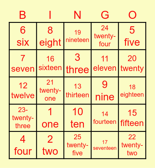 shem order Bingo Card