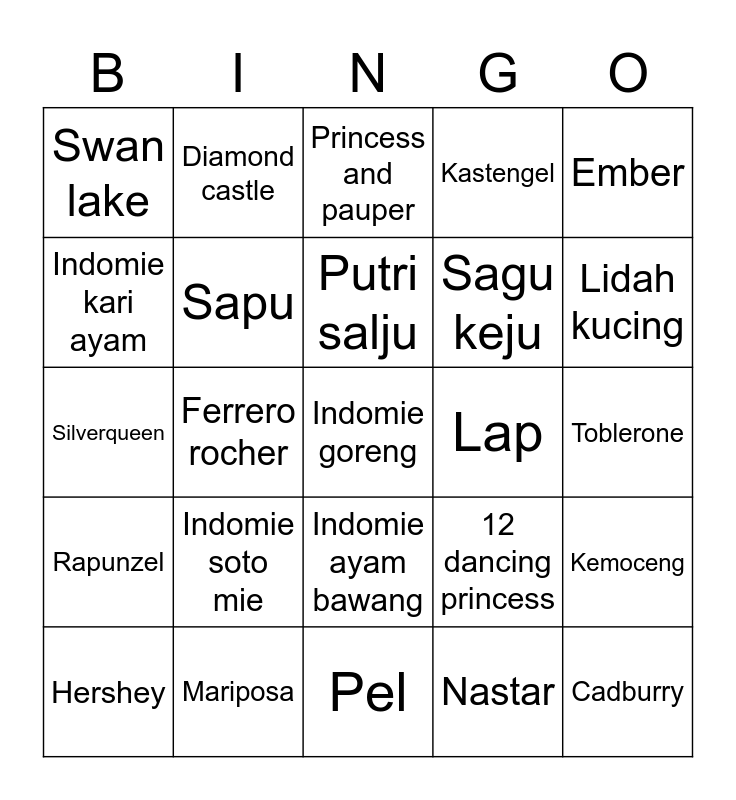 Bingo Jihyo Bingo Card