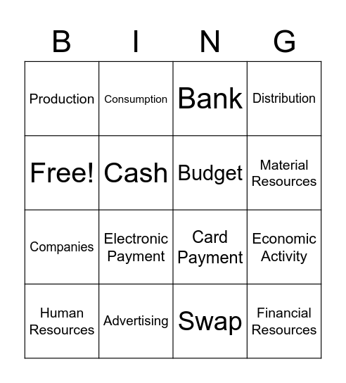 Companies  Bingo Card