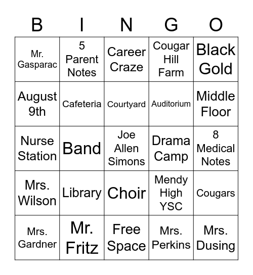 Welcome to SMS Bingo Card