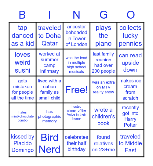 LCRF Directors Bingo Card