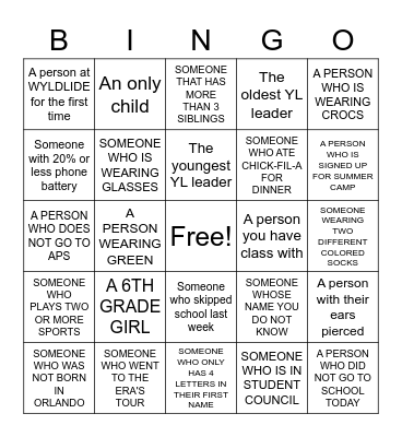WINTER PARK WYLDLIFE Bingo Card