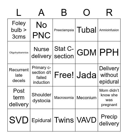 MIC Bingo Card