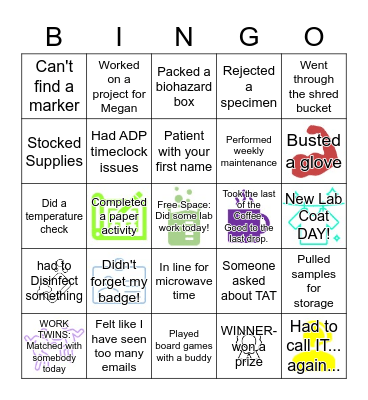 2023 Lab Week Bingo Card