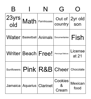 May BINGO! Bingo Card